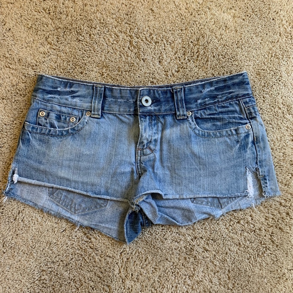 American Eagle Distressed Cut Off Shortie Shorts Size 4